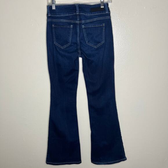 Cello Flare Blue Jeans 5 Dark Wash Mid Rise Denim 27 Cotton Blend Y2K Stretch - Picture 3 of 8